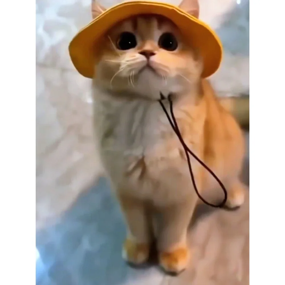 NEW! Pet Sun Hat Breathable UV protection w/ adjustable Chin Strap